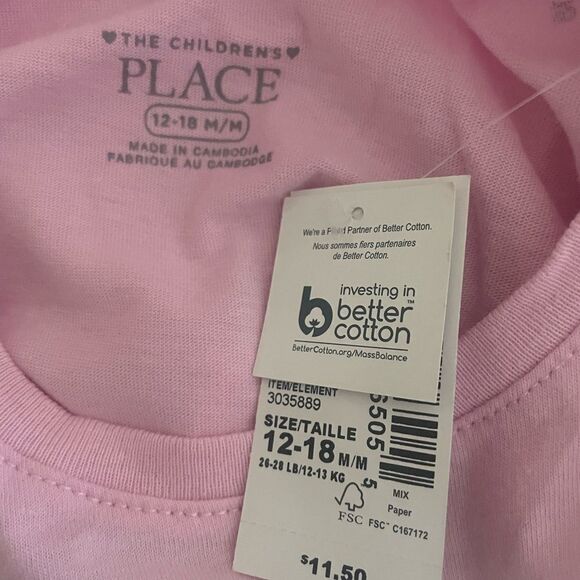 🆕 Girls Princess Kitten Graphic Tee - Pink Size 12-18 Months - Picture 4 of 4